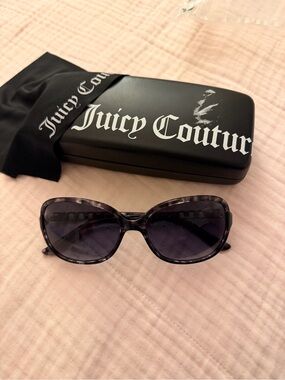 Juicy Couture Purple Tortoiseshell Oval Sunglasses